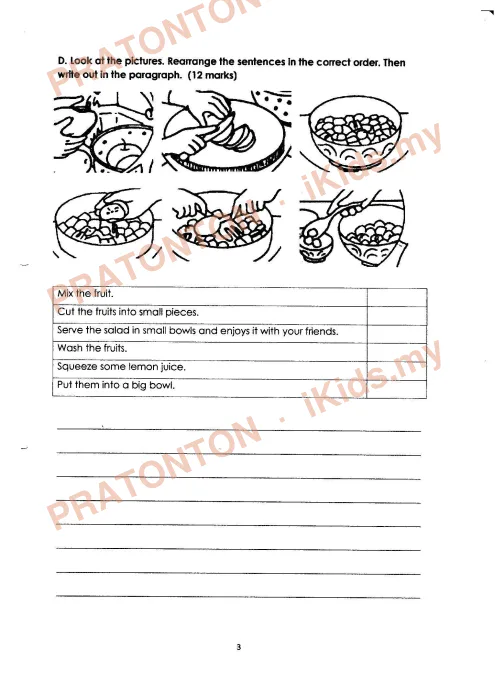 Pratonton muka 3 lembaran Kertas Soalan Bahasa Inggeris 28 — Bahasa Inggeris Tahun 3