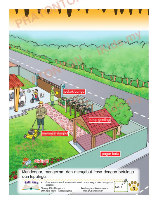 Pratonton muka 3 lembaran Pemahaman Bahasa Melayu 2 — Bahasa Melayu Tahun 2
