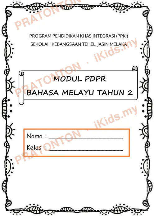 Pratonton muka 1 lembaran Penulisan Bahasa Melayu 4 — Bahasa Melayu Tahun 2