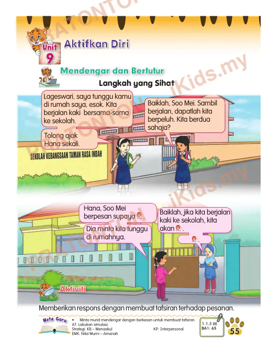 Pratonton muka 1 lembaran Nota Bahasa Melayu 4 — Bahasa Melayu Tahun 2