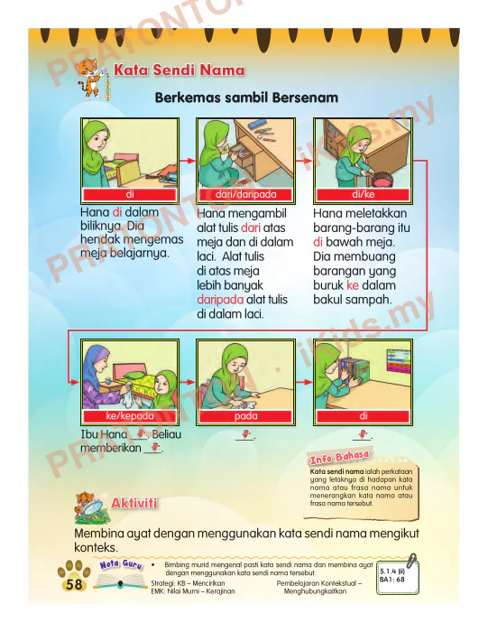Pratonton muka 4 lembaran Nota Bahasa Melayu 4 — Bahasa Melayu Tahun 2