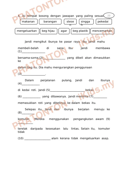 Pratonton muka 1 lembaran (1)_________________ — Bahasa Inggeris Tahun 3