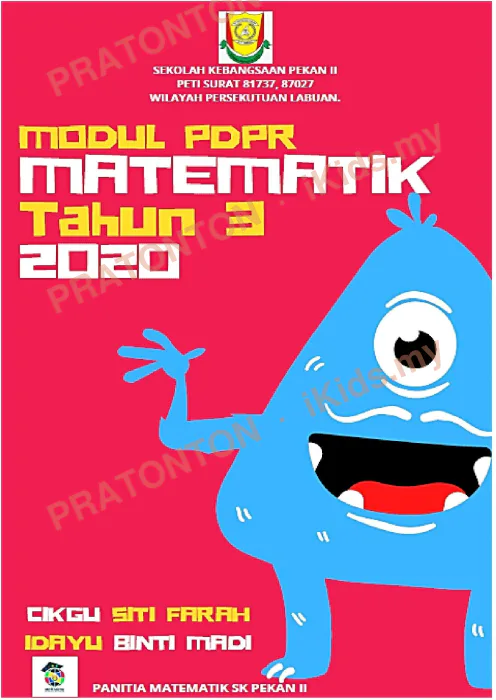 Pratonton muka 1 lembaran Modul Matematik 19 — Matematik Tahun 3