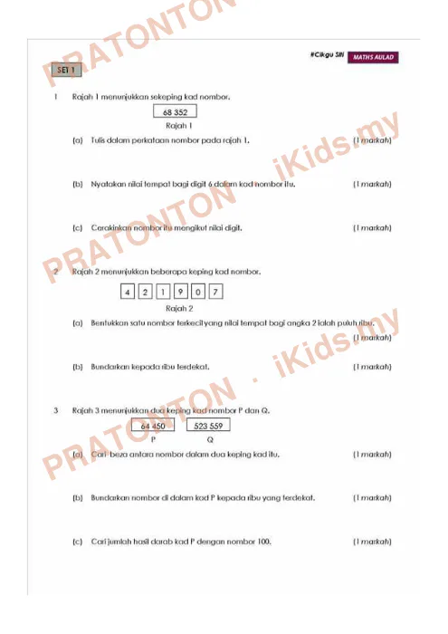 Pratonton muka 1 lembaran 14 Latih Matematik — Matematik Tahun 6