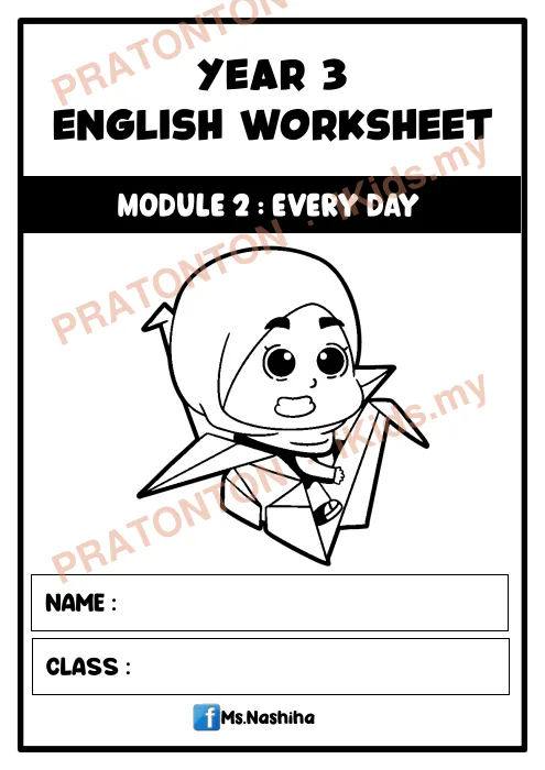 Pratonton muka 1 lembaran Modul Bahasa Inggeris 3 — Bahasa Inggeris Tahun 3