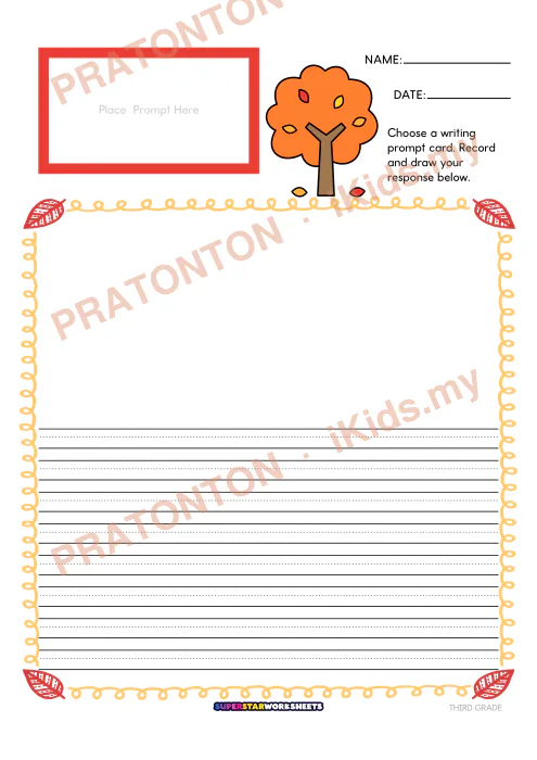 Pratonton muka 1 lembaran Penulisan Bahasa Inggeris 11 — Bahasa Inggeris Tahun 3