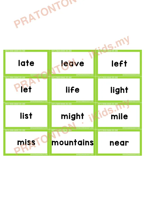 Pratonton muka 5 lembaran Kad Imbasan Bahasa Inggeris 11 — Bahasa Inggeris Tahun 3