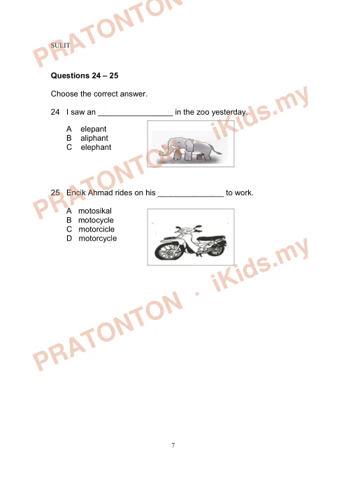 Pratonton muka 7 lembaran Lembaran Kerja Bahasa Inggeris 19 — Bahasa Inggeris Tahun 3