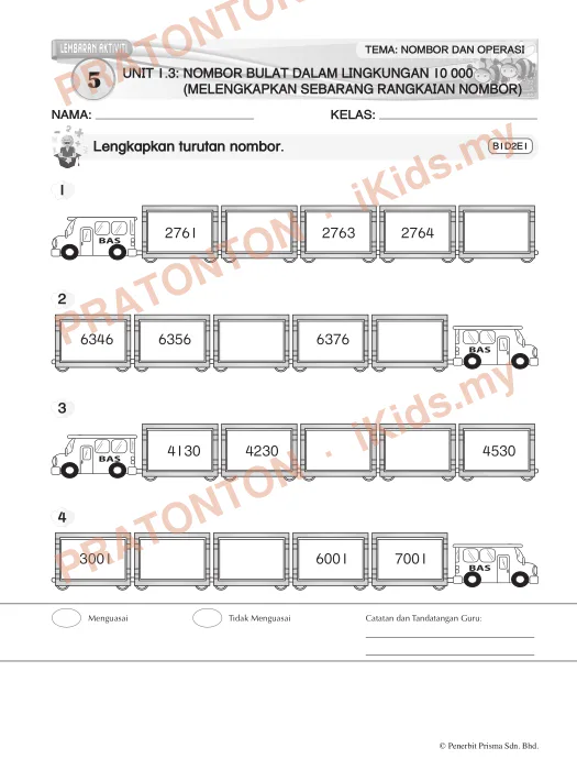 Pratonton muka 5 lembaran Modul Matematik 9 — Matematik Tahun 3