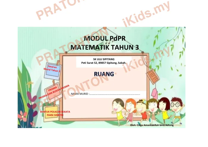 Pratonton muka 1 lembaran Modul Matematik 12 — Matematik Tahun 3