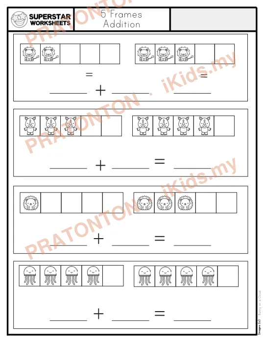 Pratonton muka 1 lembaran 5 Frames — Matematik Tahun 1