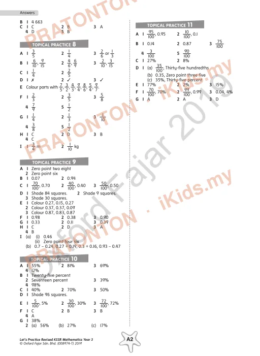Pratonton muka 2 lembaran Latihan Matematik 12 — Matematik Tahun 3