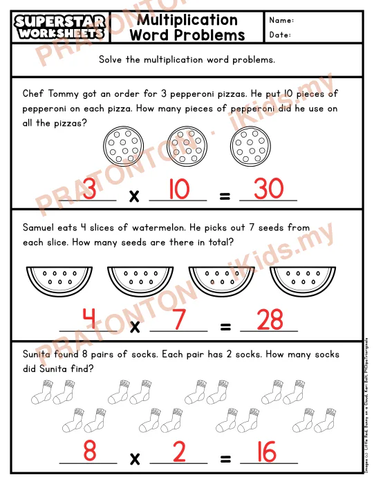 Pratonton muka 2 lembaran Lembaran Kerja Matematik 6 — Matematik Tahun 3