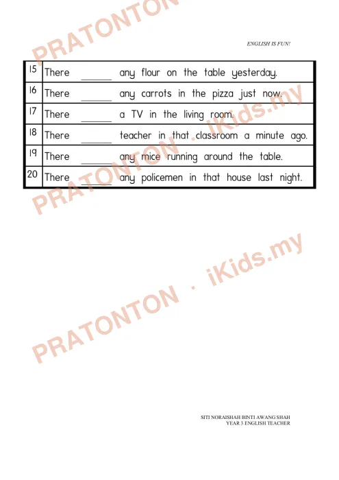 Pratonton muka 5 lembaran Modul Bahasa Inggeris 4 — Bahasa Inggeris Tahun 3