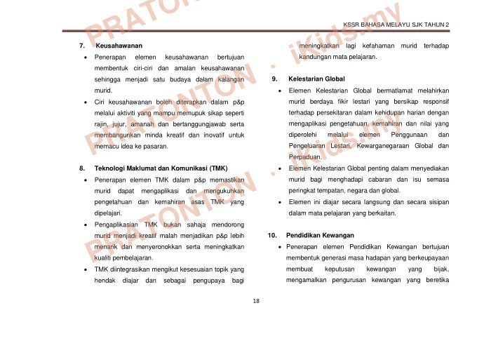 Pratonton muka 30 lembaran Lembaran Kerja Bahasa Melayu 7 — Bahasa Melayu Tahun 2