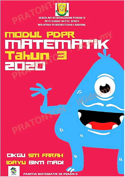 Pratonton muka 1 lembaran Modul Matematik 2 — Matematik Tahun 3