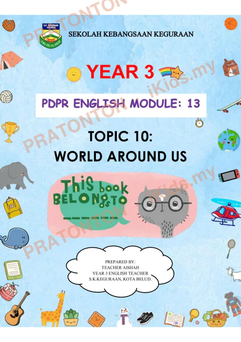 Pratonton muka 1 lembaran Modul Bahasa Inggeris 24 — Bahasa Inggeris Tahun 3