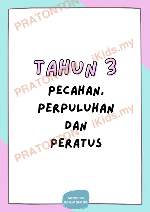 Pratonton muka 1 lembaran Modul Matematik 11 — Matematik Tahun 3