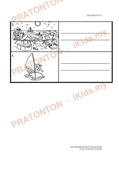 Pratonton muka 6 lembaran Modul Bahasa Inggeris 5 — Bahasa Inggeris Tahun 3