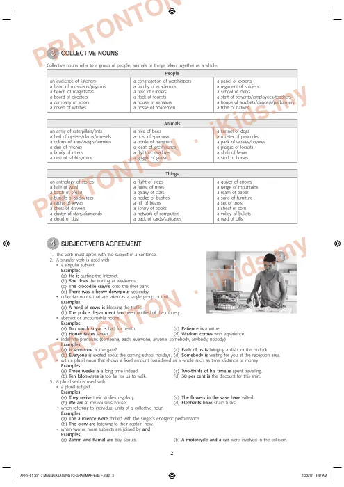 Pratonton muka 2 lembaran Nota Bahasa Inggeris 7 — Bahasa Inggeris Tahun 3