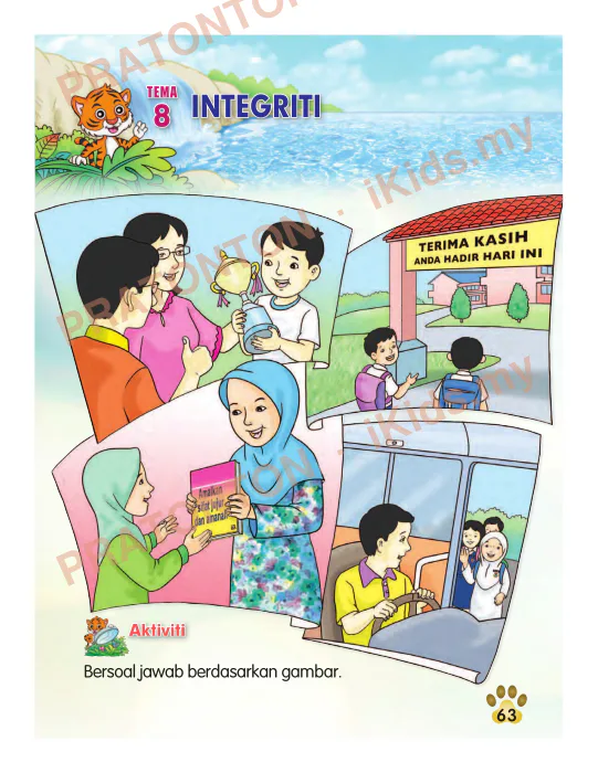 Pratonton muka 1 lembaran Pemahaman Bahasa Melayu 4 — Bahasa Melayu Tahun 2