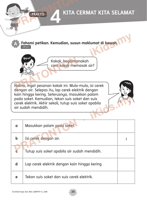 Pratonton muka 1 lembaran Pemahaman Bahasa Melayu 6 — Bahasa Melayu Tahun 2
