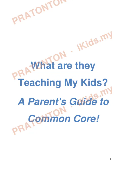 Pratonton muka 1 lembaran A Parent s Guide to Common Core — Sosial & Emosi Anak Istimewa