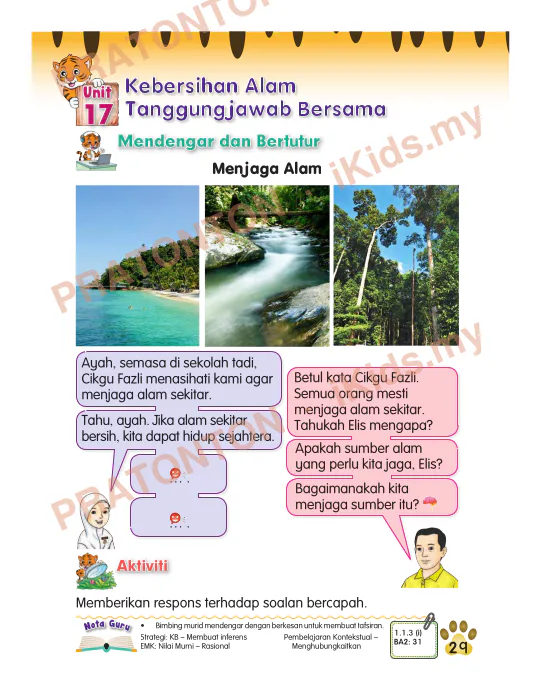 Pratonton muka 1 lembaran Kertas Soalan Bahasa Melayu 2 — Bahasa Melayu Tahun 2