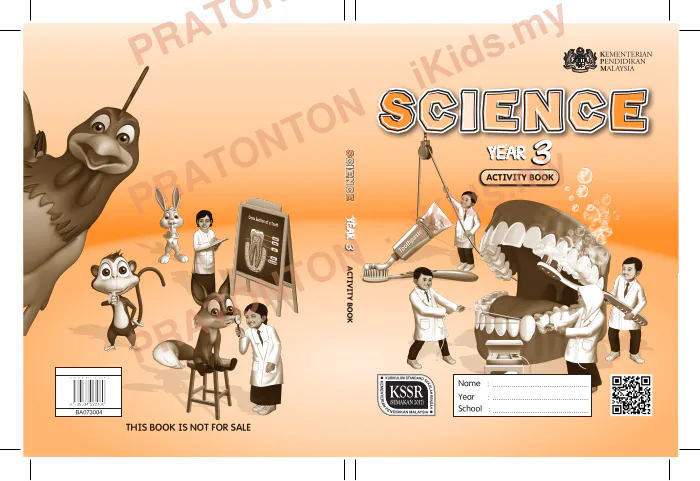 Pratonton muka 1 lembaran ACTIVITY BOOK — Matematik Tahun 3