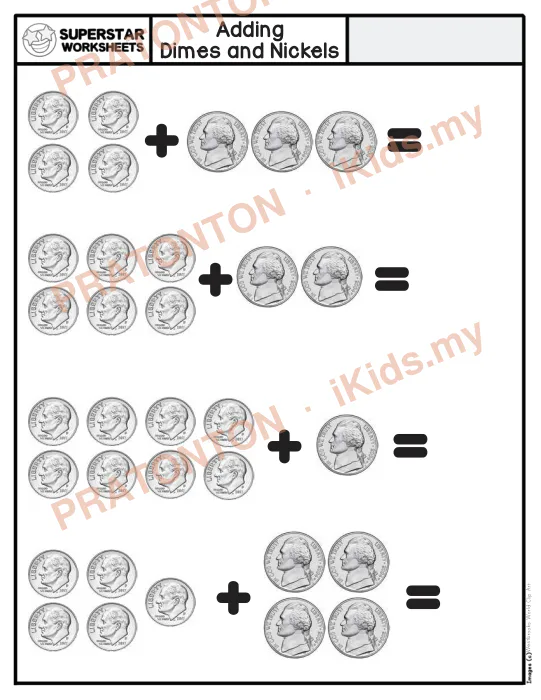 Pratonton muka 1 lembaran Adding — Matematik Tahun 1