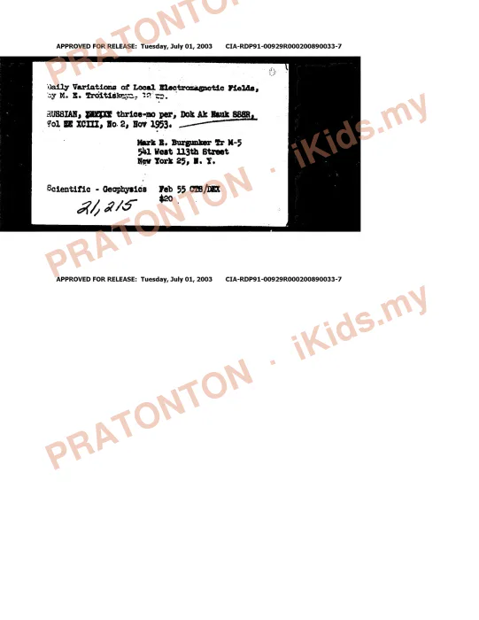 Pratonton muka 1 lembaran APPROVED FOR RELEASE: — Bahasa Inggeris Tahun 2