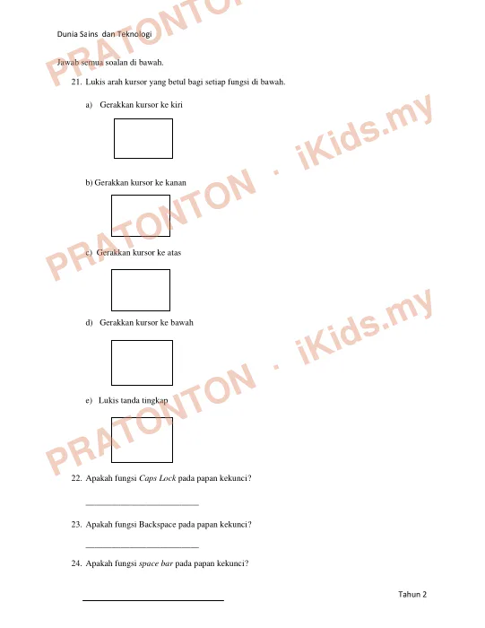 Pratonton muka 5 lembaran Bahagian A — Sains Tahun 2