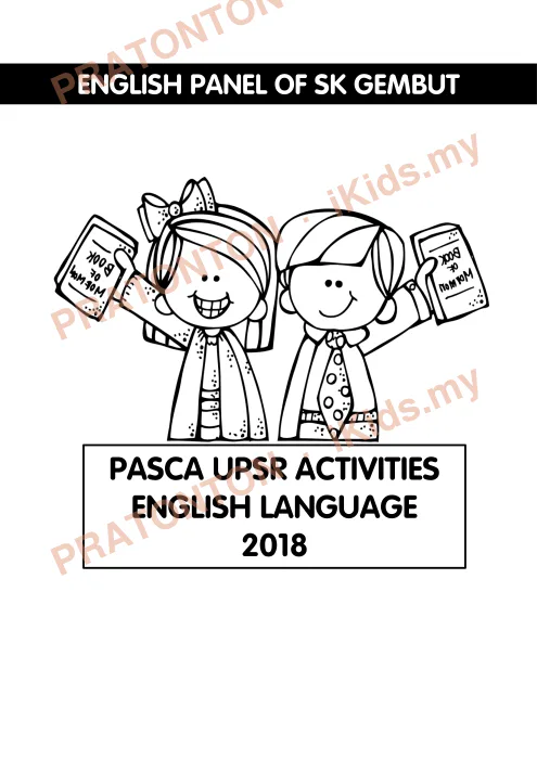 Pratonton muka 1 lembaran Bahan Aktiviti Pasca UPSR 2018 — Bahasa Inggeris — Bahasa Inggeris Tahun 6