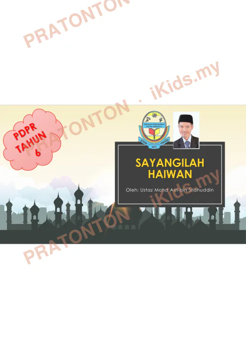 Pratonton muka 1 lembaran Bahan Bacaan Sains — Sayangilah Haiwan — Sains Tahun 6