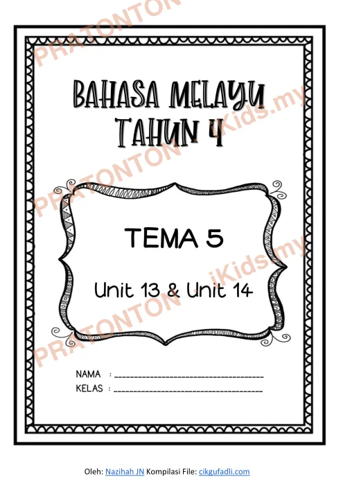 Pratonton muka 1 lembaran Bahan Bahasa Melayu — Bahasa Melayu Tahun 4