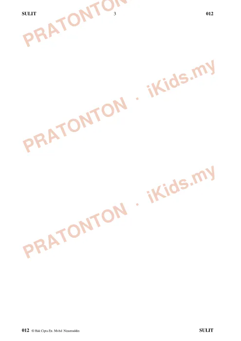 Pratonton muka 3 lembaran Bahan Pemahaman Bahasa Melayu — Bahasa Melayu Tahun 4