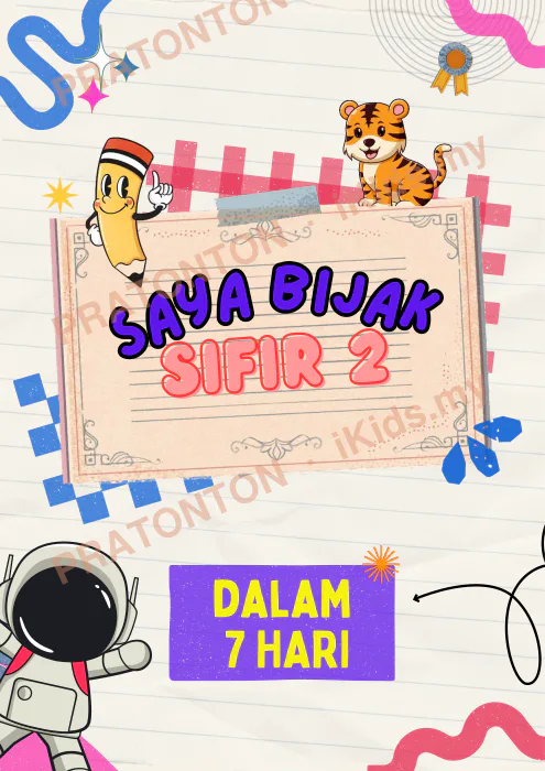 Pratonton muka 1 lembaran Bijak Sifir 2 Dalam 7 Hari — Matematik Tahun 2