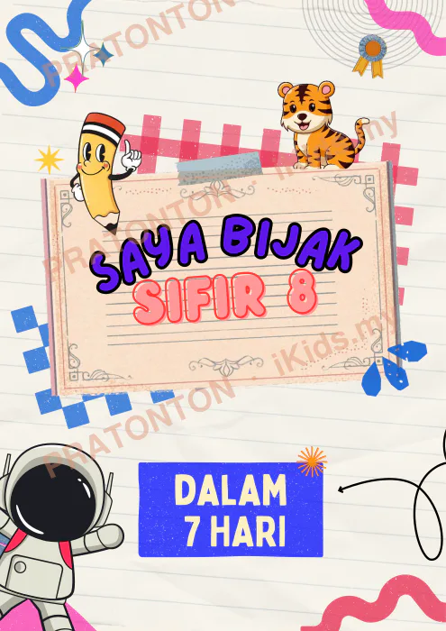Pratonton muka 1 lembaran Bijak Sifir 8 Dalam 7 Hari — Matematik Tahun 3
