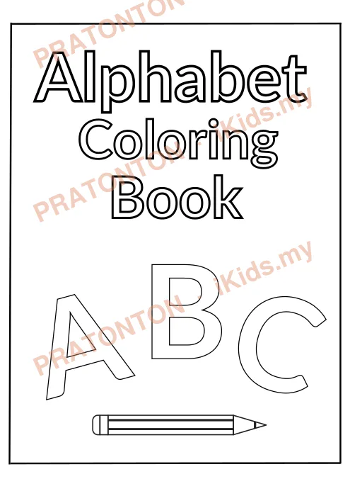 Pratonton muka 1 lembaran Buku Mewarna ABC Huruf Besar — Mewarna Anak Istimewa