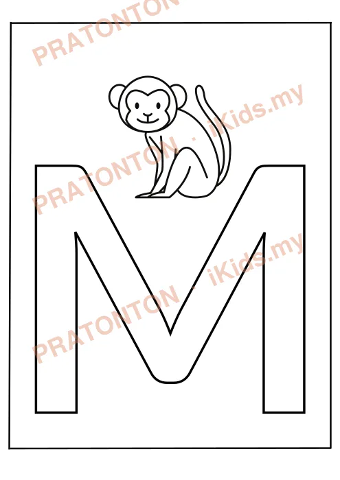 Pratonton muka 14 lembaran Buku Mewarna ABC Huruf Besar — Mewarna Anak Istimewa