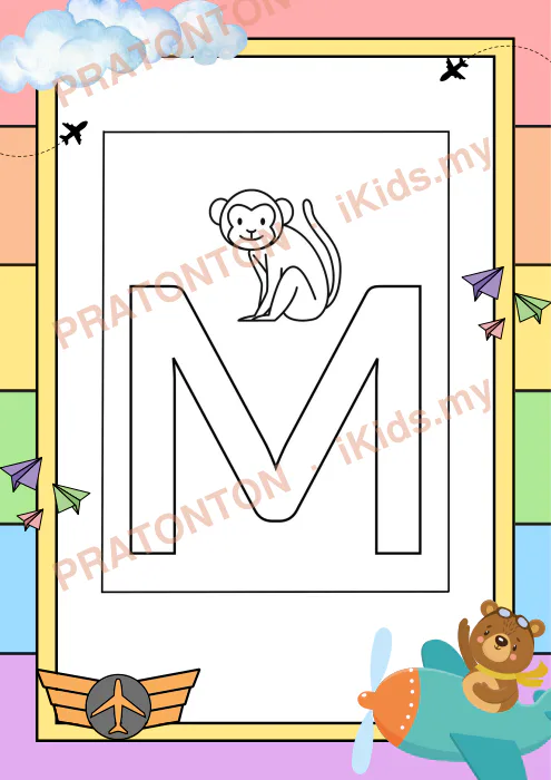 Pratonton muka 13 lembaran Buku Mewarna ABC — Mewarna Anak Istimewa