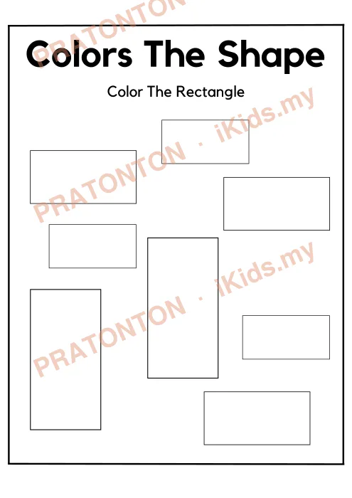 Pratonton muka 5 lembaran Buku Mewarna Bentuk — Mewarna Anak Istimewa