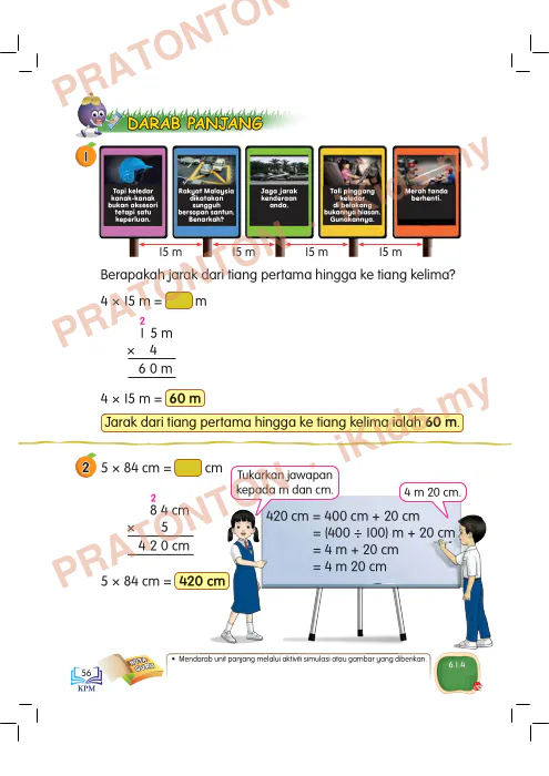 Pratonton muka 61 lembaran Buku Teks Matematik — Matematik Tahun 3