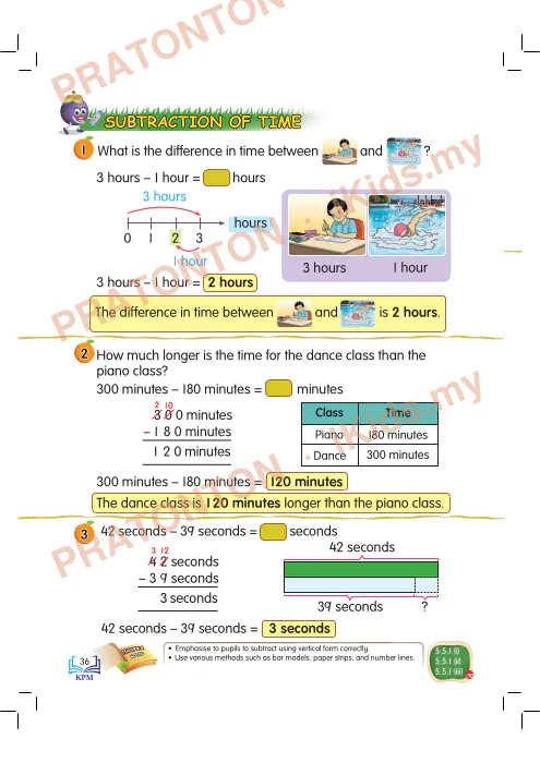 Pratonton muka 12 lembaran Buku Teks Matematik — Matematik Tahun 3