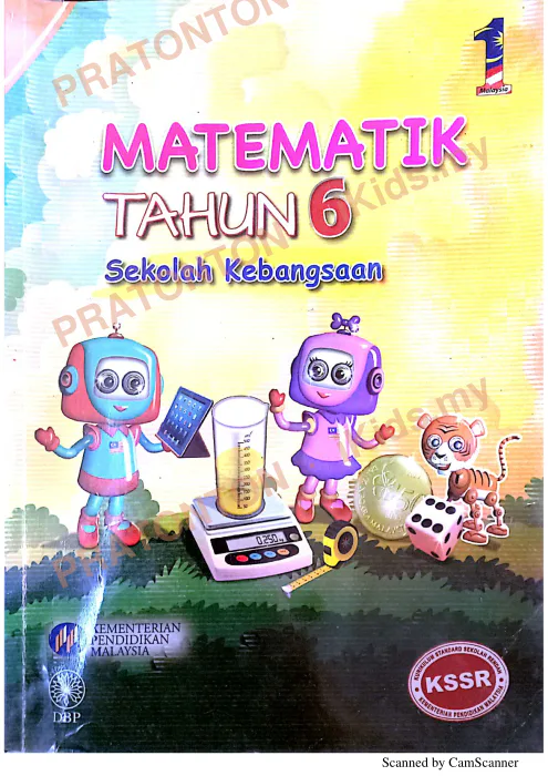 Pratonton muka 1 lembaran BUKU TEKS MATEMATIK TAHUN 6 KSSR — Matematik Tahun 6