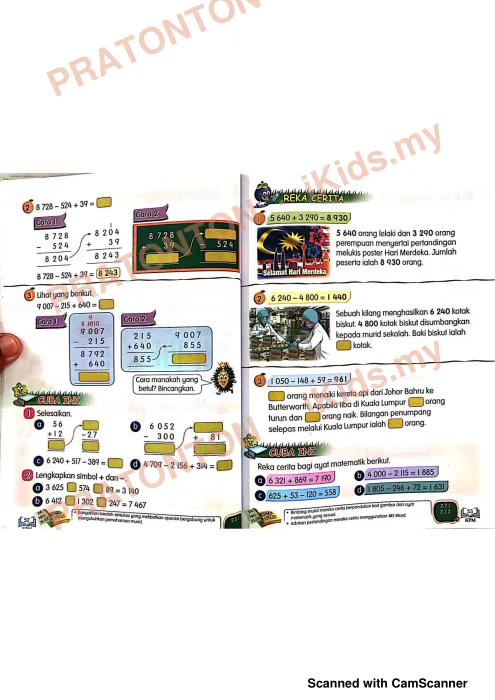 Pratonton muka 31 lembaran Buku Teks Matematik 1 — Matematik Tahun 3