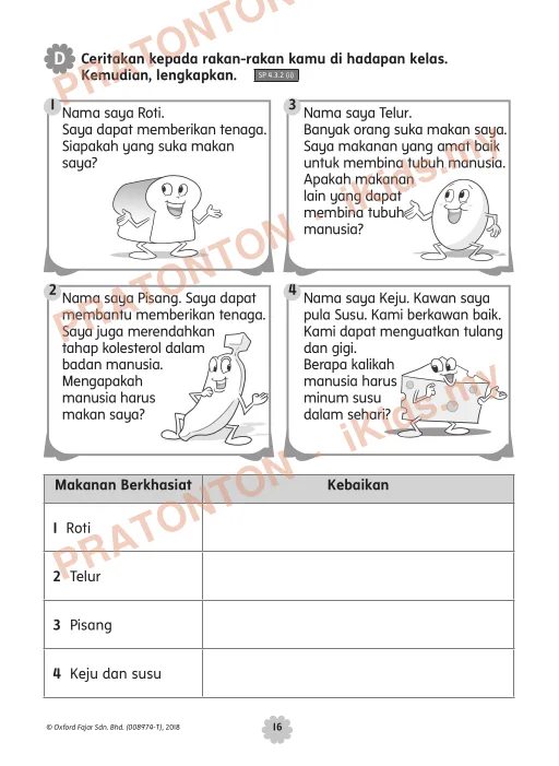 Pratonton muka 4 lembaran Penulisan Bahasa Melayu 5 — Bahasa Melayu Tahun 2