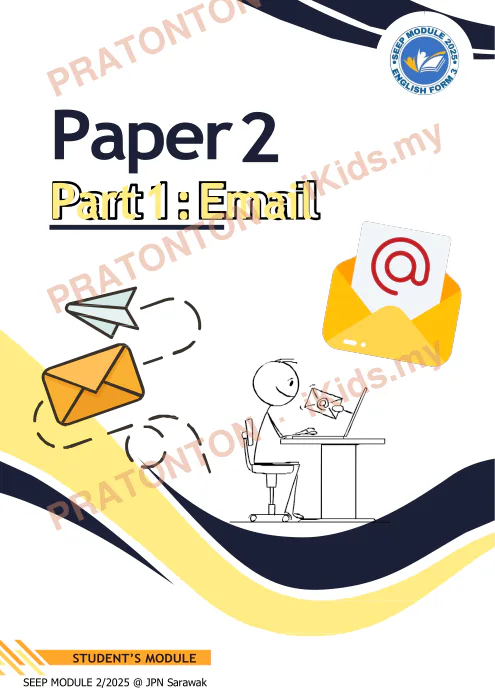 Pratonton muka 1 lembaran Penulisan Bahasa Inggeris 12 — Bahasa Inggeris Tahun 3