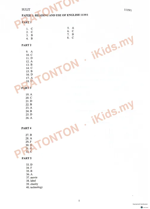 Pratonton muka 1 lembaran CamScanner — Bahasa Inggeris Tahun 3