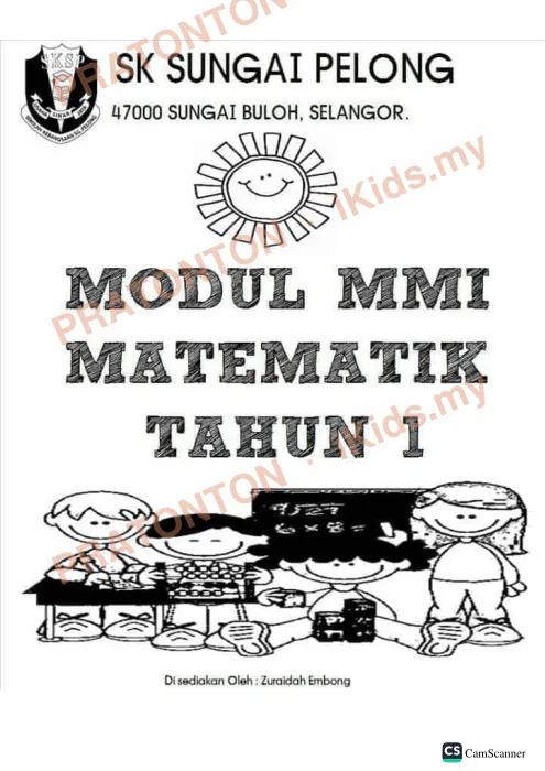 Pratonton muka 1 lembaran CamScanner — Matematik Tahun 1